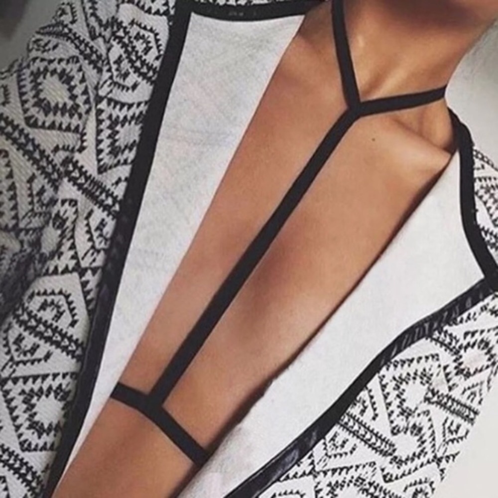 NWT Olivia Stretch Black Strappy Harness Lingerie
